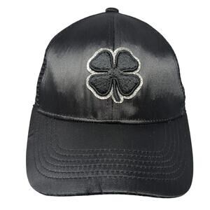 Black Clover Slideback Trucker Hat Black One Size Adjustable Mesh Back 6 Panel
